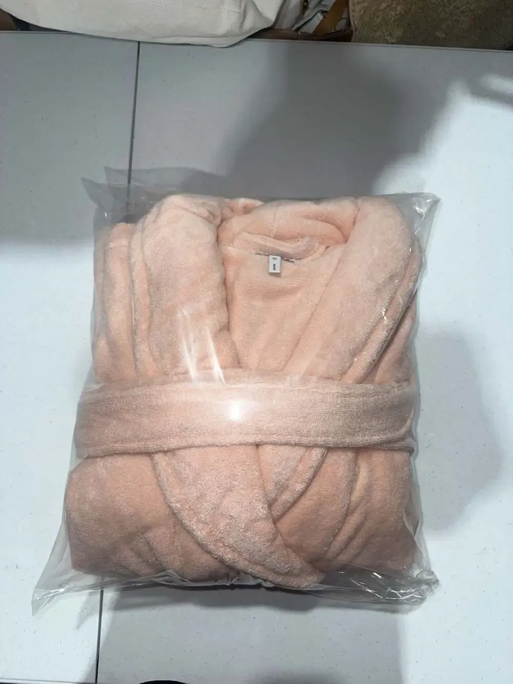 Cozy Earth Women's Plush Bathrobe Peach Size XS
